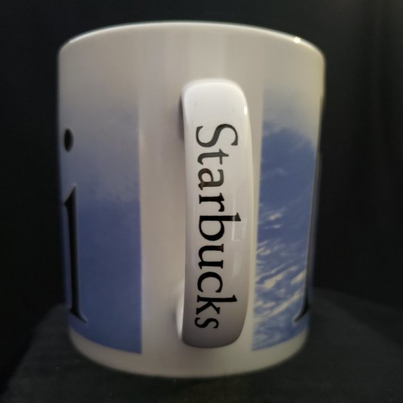 1994 City Mug Maui Blue Surfer Scene Starbucks City Mug 20 oz in packaging - Picture 5 of 11